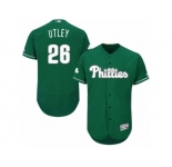Men's Majestic Philadelphia Phillies #26 Chase Utley Green Celtic Flexbase Authentic Collection MLB Jersey