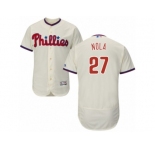 Men's Majestic Philadelphia Phillies #27 Aaron Nola Cream Flexbase Authentic Collection MLB Jersey
