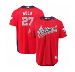Men's Majestic Philadelphia Phillies #27 Aaron Nola Game Red National League 2018 MLB All-Star MLB Jersey