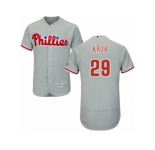 Men's Majestic Philadelphia Phillies #29 John Kruk Grey Flexbase Authentic Collection MLB Jersey