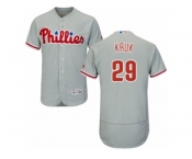 Men's Majestic Philadelphia Phillies #29 John Kruk Grey Flexbase Authentic Collection MLB Jersey