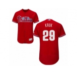 Men's Majestic Philadelphia Phillies #29 John Kruk Red Flexbase Authentic Collection MLB Jersey