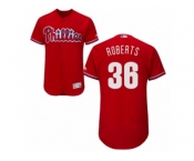 Men's Majestic Philadelphia Phillies #36 Robin Roberts Red Flexbase Authentic Collection MLB Jersey