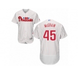 Men's Majestic Philadelphia Phillies #45 Tug McGraw White Red Strip Flexbase Authentic Collection MLB Jersey