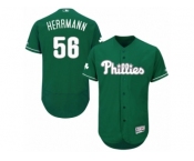 Men's Majestic Philadelphia Phillies #56 Frank Herrmann Green Celtic Flexbase Authentic Collection MLB Jersey