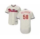 Men's Majestic Philadelphia Phillies #58 Jeremy Hellickson Cream Flexbase Authentic Collection MLB Jersey