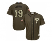 Philadelphia Phillies #19 Greg Luzinski Green Salute to Service Stitched Baseball Jersey