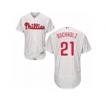 Philadelphia Phillies #21 Clay Buchholz White Flexbase Authentic Collection MLB Jersey
