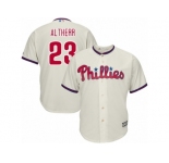Philadelphia Phillies #23 Aaron Altherr Replica Cream Alternate Cool Base MLB Jersey