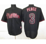 mlb jerseys philadephia phillies #3 pence black fashion