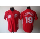 mlb philadelphia phillies #19 luzinski m&n red