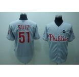 mlb philadelphia phillies #51 RUIZ 2009 world series grey