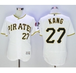Men Pittsburgh Pirates #27 Jung Ho Kang Majestic White Flexbase Authentic Collection Player Jersey