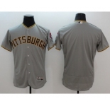 Men Pittsburgh Pirates blank Majestic grey Flexbase Authentic Collection Player Jersey