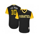 Men's 2017 Little League World Series Pirates #10 Jordy Mercer The Rook Black Jersey
