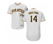 Men's Majestic Pittsburgh Pirates #14 Ryan Vogelsong White Flexbase Authentic Collection MLB Jersey