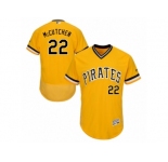 Men's Majestic Pittsburgh Pirates #22 Andrew McCutchen Gold Flexbase Authentic Collection MLB Jersey