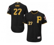 Men's Majestic Pittsburgh Pirates #27 Jung-ho Kang Black Flexbase Authentic Collection MLB Jersey
