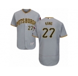 Men's Majestic Pittsburgh Pirates #27 Jung-ho Kang Grey Flexbase Authentic Collection MLB Jersey