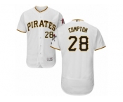 Men's Majestic Pittsburgh Pirates #28 Brandon Cumpton White Flexbase Authentic Collection MLB Jersey