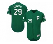 Men's Majestic Pittsburgh Pirates #29 Francisco Cervelli Green Celtic Flexbase Authentic Collection MLB Jersey