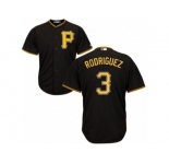 Men's Majestic Pittsburgh Pirates #3 Sean Rodriguez Authentic Black Alternate Cool Base MLB Jersey