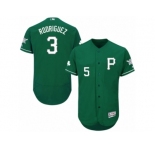 Men's Majestic Pittsburgh Pirates #3 Sean Rodriguez Green Celtic Flexbase Authentic Collection MLB Jersey