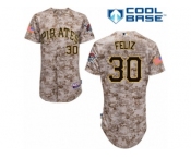 Men's Majestic Pittsburgh Pirates #30 Neftali Feliz Authentic Camo Alternate Cool Base MLB Jersey
