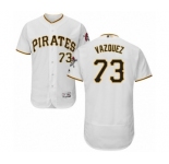 Men's Majestic Pittsburgh Pirates #73 Felipe Vazquez White Home Flex Base Authentic Collection MLB Jersey
