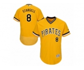 Men's Majestic Pittsburgh Pirates #8 Willie Stargell Gold Flexbase Authentic Collection MLB Jersey
