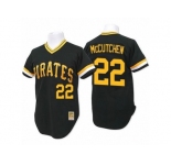 Men's Mitchell and Ness Pittsburgh Pirates #22 Andrew McCutchen Authentic Black Throwback MLB Jersey