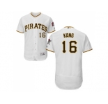 Pittsburgh Pirates #16 Jung-ho Kang White Flexbase Authentic Collection Stitched MLB Jersey