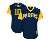 Men's 2017 Little League World Series Padres #10 Hunter Renfroe Froe Navy Jersey