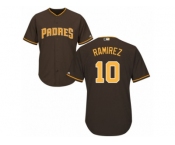 Men's Majestic San Diego Padres #10 Alexei Ramirez Authentic Brown Alternate Cool Base MLB Jersey