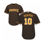 Men's Majestic San Diego Padres #10 Hunter Renfroe Replica Brown Alternate Cool Base MLB Jersey