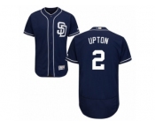 Men's Majestic San Diego Padres #2 B.J. Upton Navy Blue Flexbase Authentic Collection MLB Jersey