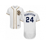 Men's Majestic San Diego Padres #24 Rickey Henderson White Flexbase Authentic Collection MLB Jersey