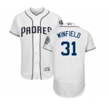 Men's Majestic San Diego Padres #31 Dave Winfield White Home Flex Base Authentic Collection MLB Jersey