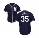 Men's Majestic San Diego Padres #35 Randy Jones Replica Navy Blue Alternate 1 Cool Base MLB Jersey
