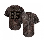 Men's San Diego Padres #55 Matt Strahm Authentic Camo Realtree Collection Flex Base Baseball Jersey