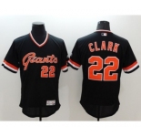 Men San Francisco Giants #22 Will Clark Majestic black Flexbase Authentic Collection Player Jersey