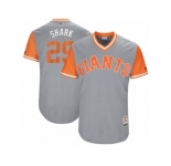 Men's 2017 Little League World Series Giants #29 Jeff Samardzija Shark Gray Jersey