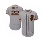 Men's Majestic San Francisco Giants #22 Jake Peavy Gray Flexbase Authentic Collection MLB Jersey