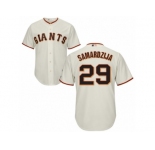 Men's Majestic San Francisco Giants #29 Jeff Samardzija Replica Cream Home Cool Base MLB Jersey