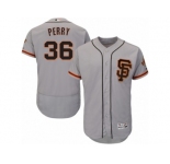 Men's Majestic San Francisco Giants #36 Gaylord Perry Gray Flexbase Authentic Collection MLB Jersey