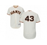 Men's Majestic San Francisco Giants #43 Ricky Romero Cream Flexbase Authentic Collection MLB Jersey