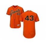 Men's Majestic San Francisco Giants #43 Ricky Romero Orange Flexbase Authentic Collection MLB Jersey