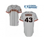 Men's Majestic San Francisco Giants #43 Ricky Romero Replica Grey Road Cool Base MLB Jersey