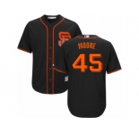Men's Majestic San Francisco Giants #45 Matt Moore Replica Black Alternate Cool Base MLB Jersey