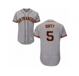 Men's Majestic San Francisco Giants #5 Matt Duffy Grey Flexbase Authentic Collection MLB Jersey